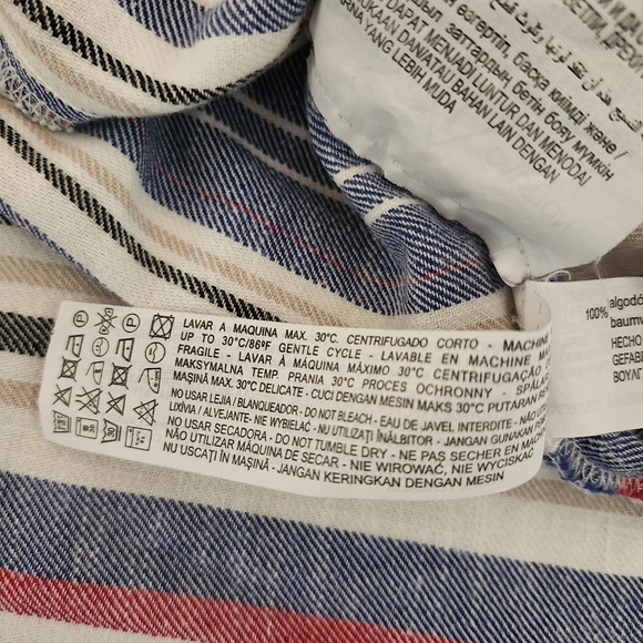 ZARA Striped Cotton Tank Top XL - Picture 8 of 8